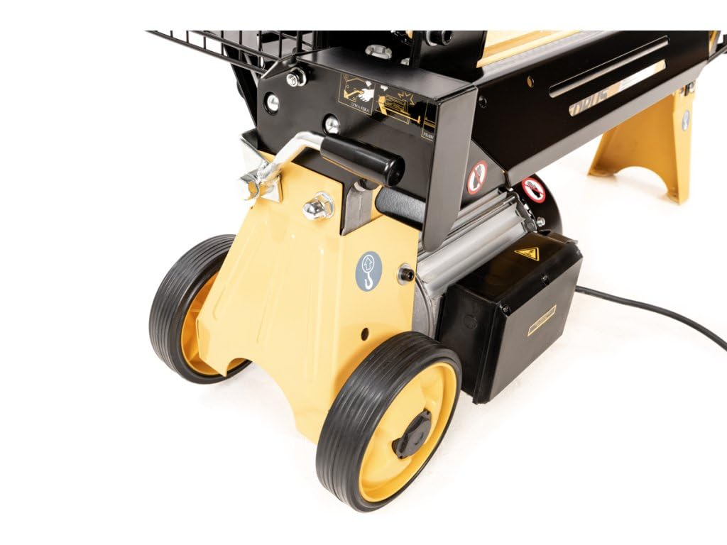 Hahn & Sohn Cedrus LS02H Cortador de leña eléctrico - 7T de fuerza de división, hasta 52 cm de longitud de madera, motor de 2200W - Compacto y seguro, cortador de leña para el hogar y el jardín, leña