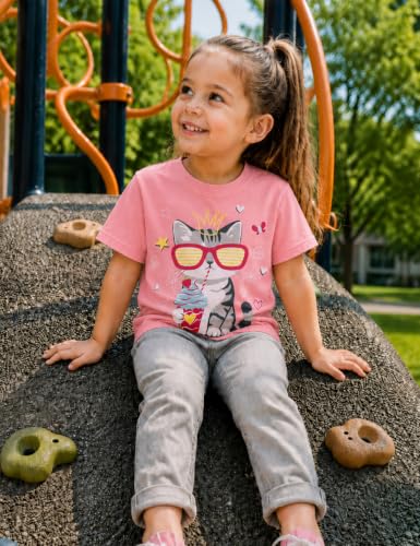 Image of Toddler Girls T-Shirt Short Sleeve Cartoon Graphic Tee 2-6T
