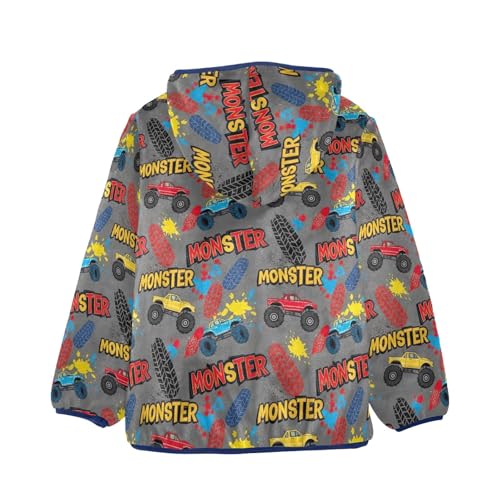 CHIFIGNO Colorful Trucks Toddler Snow Jacket Soft Winter Coats for Boy 3T2