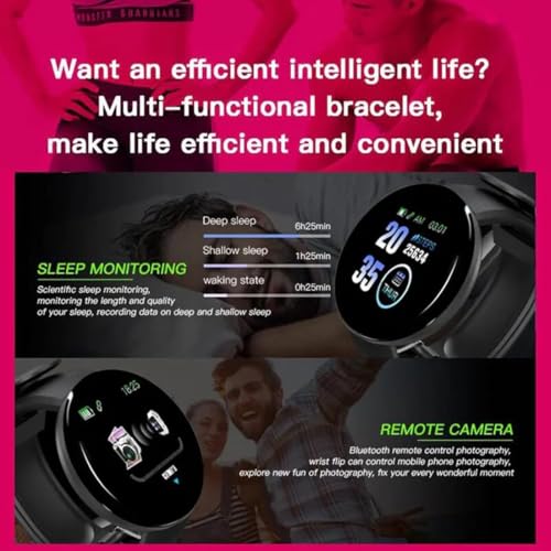 Image of Smart Watch for Men, Fitness Tracker with Step Counter, Heart Rate Monitor, Distance Tracking, Black