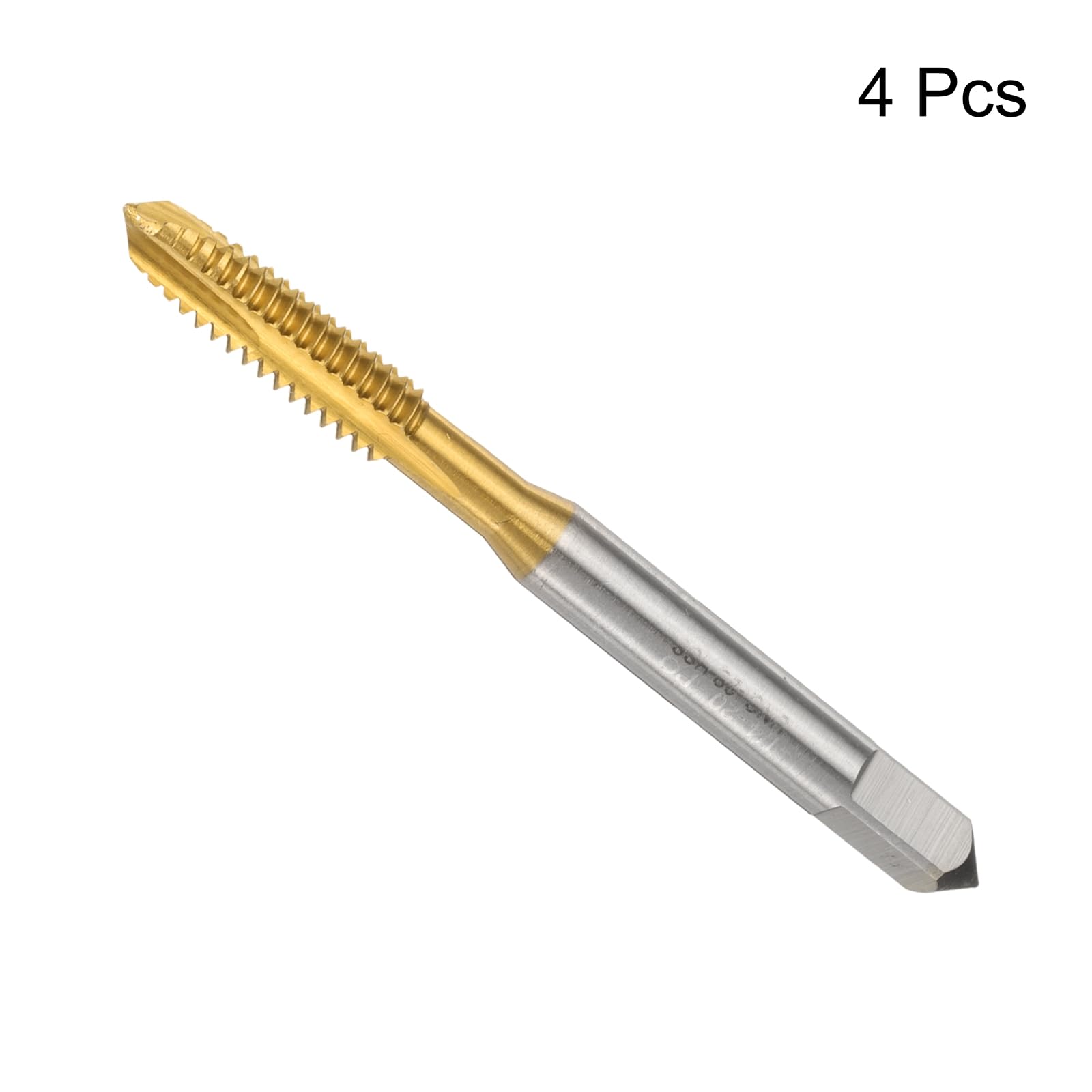 QUARKZMAN 4 pezzi 1/4 – 20 UNC B2 elicoidale, utensile da taglio filettato, acciaio 6542 rivestito in titanio ad alta velocità