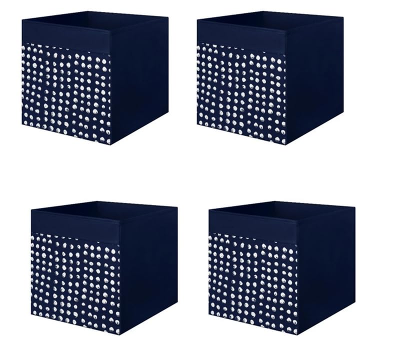 Generisch DRÖNA Fach Box (4er Set Pack), dunkelblau/weiß, 33x38x33 für...