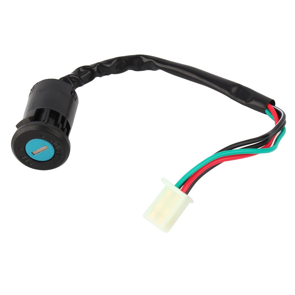 Motorcycle Ignition Switch, Universal 4 Pin Ignition Switch Male Plug