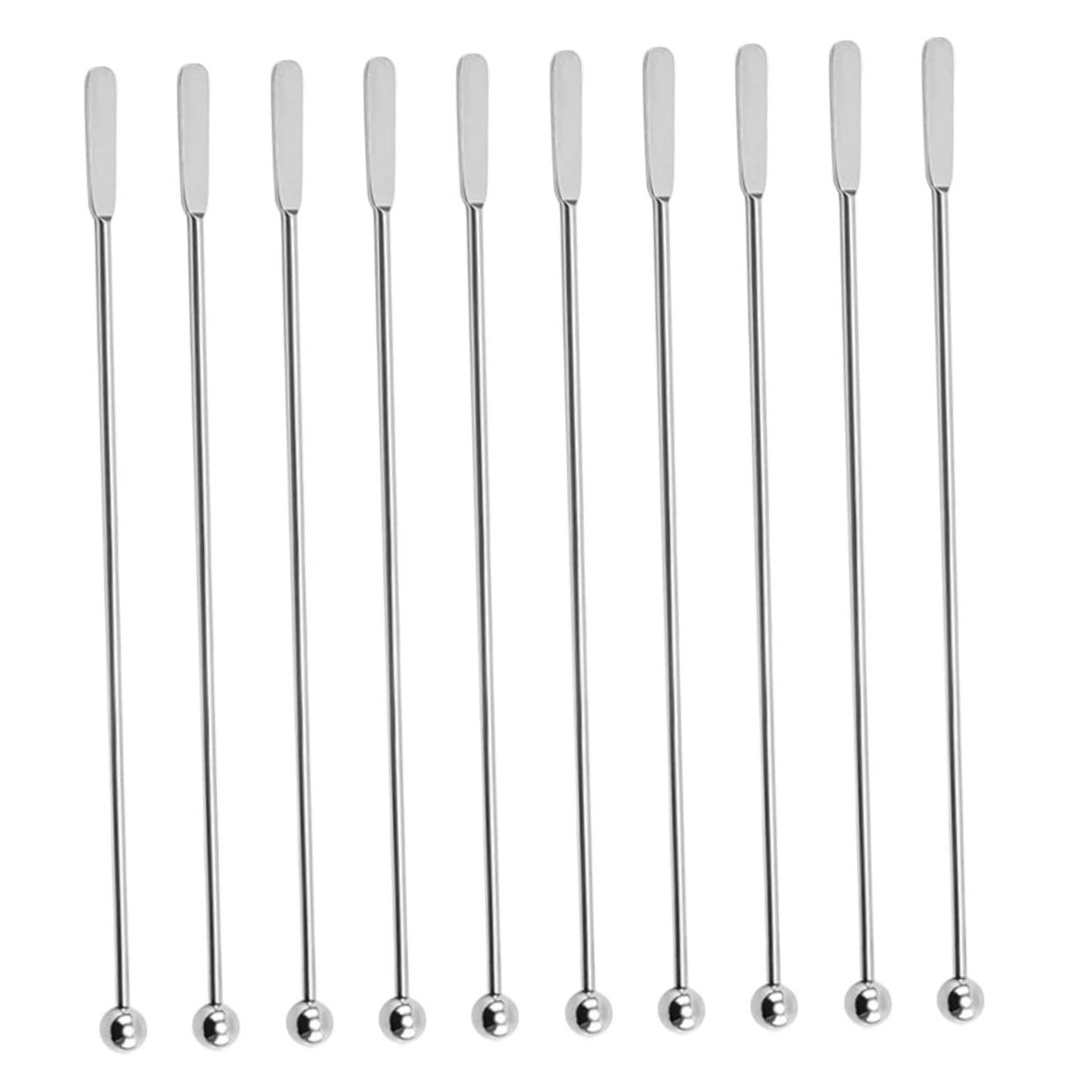 CIYODO 10pcs Stainless Steel Stirring Sticks Beverage Swizzle Stirrers for Cocktails Coffee and Party Drinks Lightweight Resistant Design Long