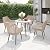 Patiorama 5-Piece Patio Dining Set, Outdoor Dining Table Chair Set, All-Weather Twisted Rattan Wicker Rope Conversation Set, Patio Furniture Set w/Umbrella Hole, 4 Cushioned Chairs&Glass Table(Tan)