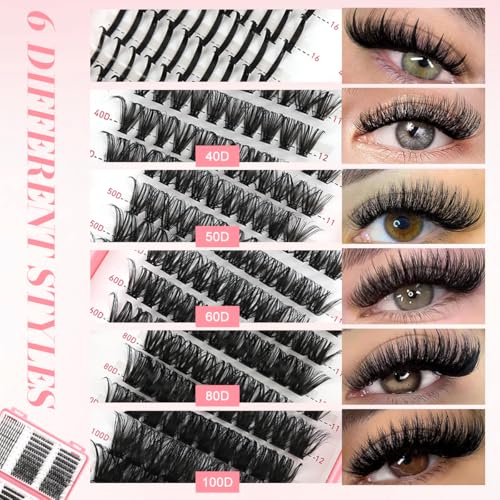 Image of MAYCREATE 600PCS False Eyelashes DIY Spiky Volume Lash Clusters Kit 9-18MM