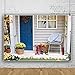 OERJU 6x4ft Portico Decor in Country House Backdrop Spring Autumn Rural Garden Wall Door Window Chair Rain Boots Porch Photography Background Video Shooting Adults Portrait Photo Vinyl Studio Prop