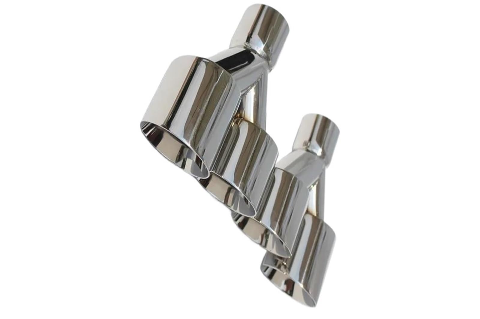 Terminale scarico 1 paio di terminali di scarico automatici universali in acciaio inox 304 da 63 mm/89 mm per golf(66MM IN 89MM OUT)