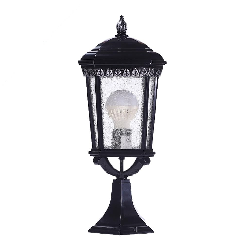 GTHTUHFD Outdoor Post Cap Lights, European Street Lighting, Bubble Glass Column Lamp For Yard, Garden, Pathway
