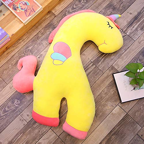 NOBRAND Cute Cartoon Pillow Creative Fashion Pillows Vivid Decoration Cushion Creative Portable Plush Toy Sleeping Hug Stuffed Toys Bed, Lap, Sofa (Color : Yellow, Size : 100cm)