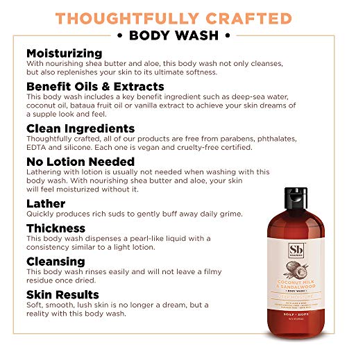 SoapBox Soaps Body Wash, Coconut Milk & Sandalwood, 3 Count