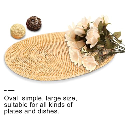 Napperon ovale en rotin naturel pour protéger votre table de la chaleur
