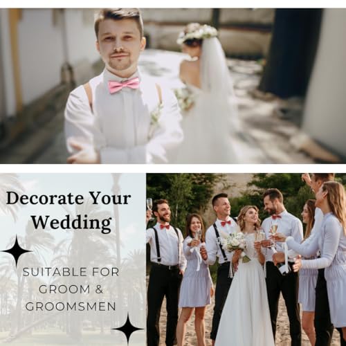 AHLPO Elegante Herren Fliege - Hochwertig, Mit Haken Verstellbar, Fliege Anzug für Hochzeit Party Feiern Büro Geschenk, Fliegen für Herren Damen Jungen