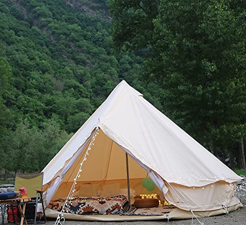 Carpa de lona impermeable para camping familiar grande 4 estaciones miniatura 3