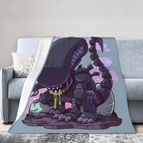 Mekqhfa BLACK-314 Ultra-Soft Micro Fleece Blanket Sintee Alien Xenomorph Fashion Print All Season Couch Sofa Warm Bed Throw Blanket 40 Inchx30 Inch thumb #1