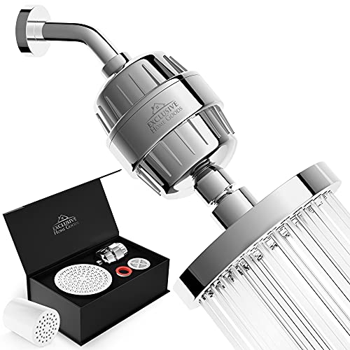 Luxury Filtered Shower Head Set - Filtered Shower Head Combo Removes Chlorine, Heavy Metals, Impurities & Soften Water - High Pressure Rainfall Shower Head With 90 Jets & 360 Rotations #TOP12