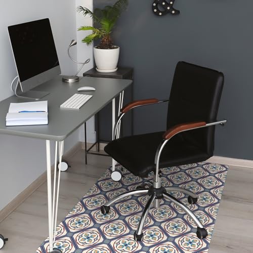 Protège-tapis de sol rectangulaire imperméable PVC 120x90 pour chaise de bureau