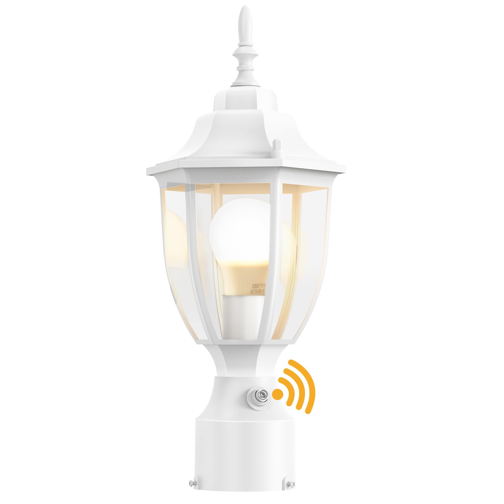 Lamomo Dusk to Dawn Outdoor Post Lights, Waterproof Aluminum White