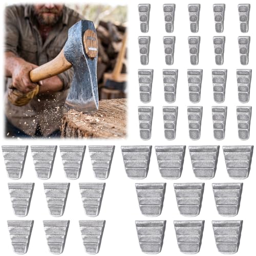 Otoolling 40 Pcs Axe Handle Wedge Wrought Iron Wedge Hammer Handle
