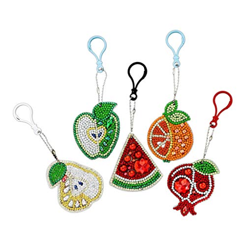 Preisvergleich Produktbild P Prettyia Schlüsselanhänger, Taschenanhänger, 5D Diamant Früchte Anhänger, Deko-anhänger für Schlüsselbund, Auto, Damentasche