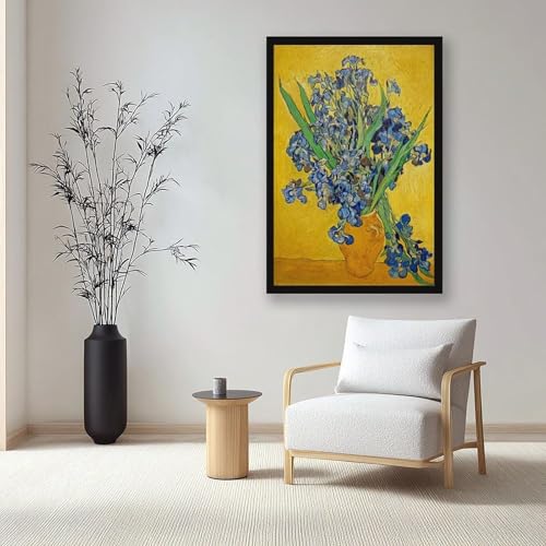 Impression sur toile Iris haute définition avec cadre à suspendre chic
