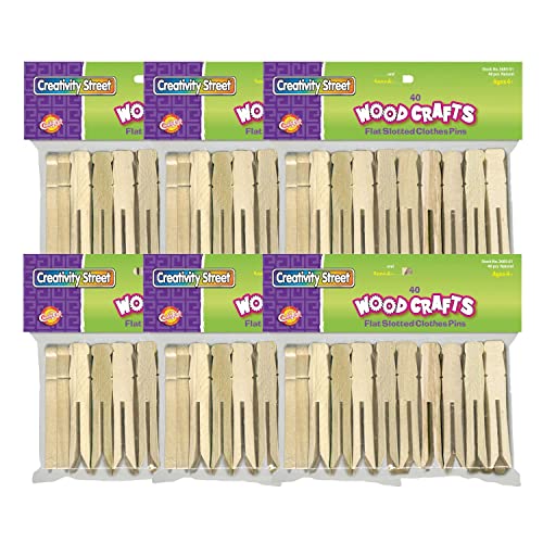 DIXON TICONDEROGA CO - PACON Creativity Street Flat Slotted Clothespins, Natural, 3.75