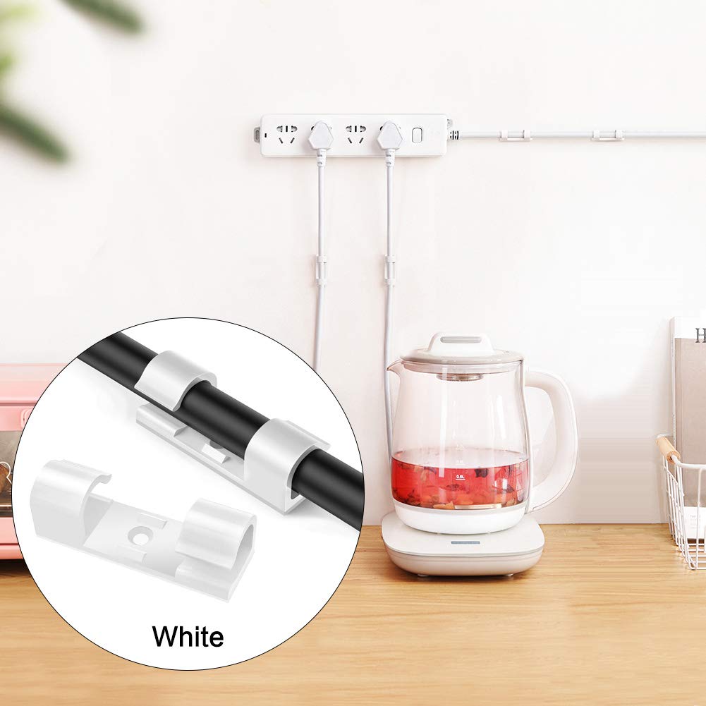 Viaky 30 Clip Nere Per Cavi, Autoadesive, 4 Clip Adesive Regolabili Per - Foto 6