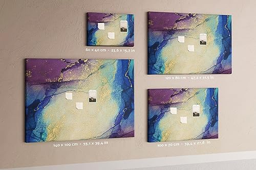 Planche horizontale liège naturel 100x70 tableau mural bureau maison école pour notes - 6
