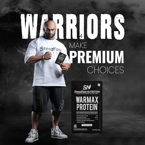 Image of Steadfast Nutrition Warmax Whey Protein Isolate & Hydrolysate Powder 32G Ultra Fast Release Protein (Chocolate 30 Sachets, 1200g)