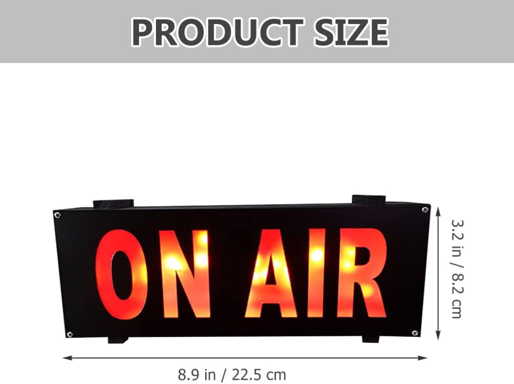 Uonlytech on Air Led Sign Battery Operated Recording Warning Light Compact Office Studio Broadcast Indicator 8.85X3.22X2.00 Inch
