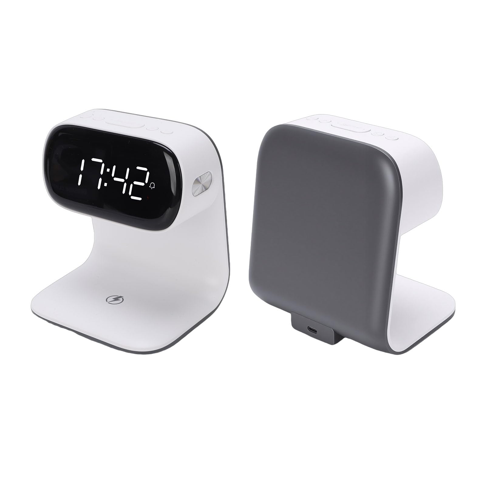 Sveglia Intelligente, Stazione di Ricarica Rapida Wireless con Luce Notturna Touch da 15 W, Orologio Digitale per Camera da Letto, Soggiorno