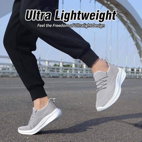 Image of VAMJAM Men's Running Shoes Slip On Walking Shoes Non Slip Lightweight Workout Breathable Gym Sneakers Fashion Mesh Sneakers