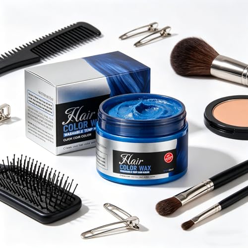 Cera de Color para Cabello Desechable Azul Talla Única miniatura 4