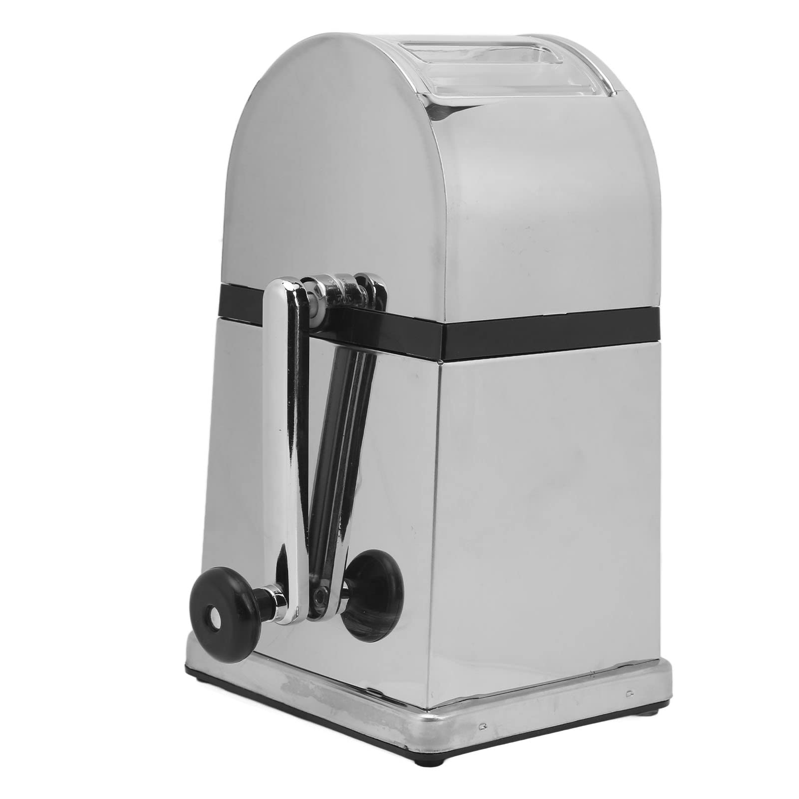 Trituradora de Hielo Manual, Máquina de Hielo Raspado con Manivela Manual Máquina de Granizado de Cócteles Máquina de Cono de Nieve Giratoria Manual Portátil con Cuchara de Cubierta Transparente