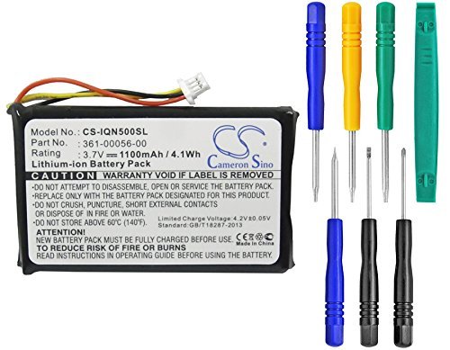 Cameron Sino 3.70V 1100mAh/4.07Wh Li-ion Battery Compatible with Garmin 361-00056-00, Fits Garmin Nuvi 30, Nuvi 50, Nuvi 50LM, Nuvi 55LM, Nuvi 55LMT, with 1 toolkits