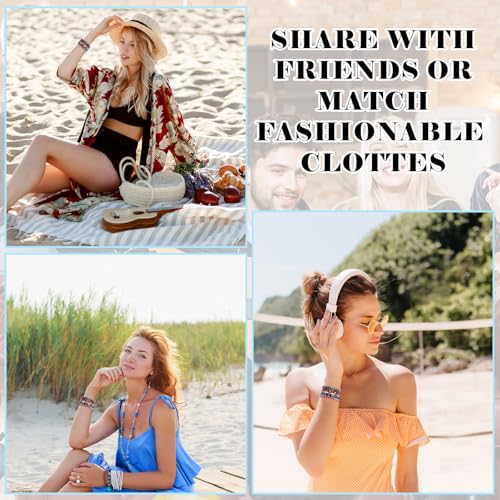 Larrel 12-Piece Adjustable Woven Surfer Bracelet Set - Handmade Boho Friendship Bracelets and Anklets for Men and Women in Vibrant Colors - Image 3