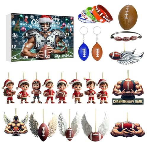 Football advents Calendar 2024, For nfls advents Calendar 2024, Boys advents Calendar 2024 Sports, 24 Days Acrylic Countdown Calendar Football advents Calendars