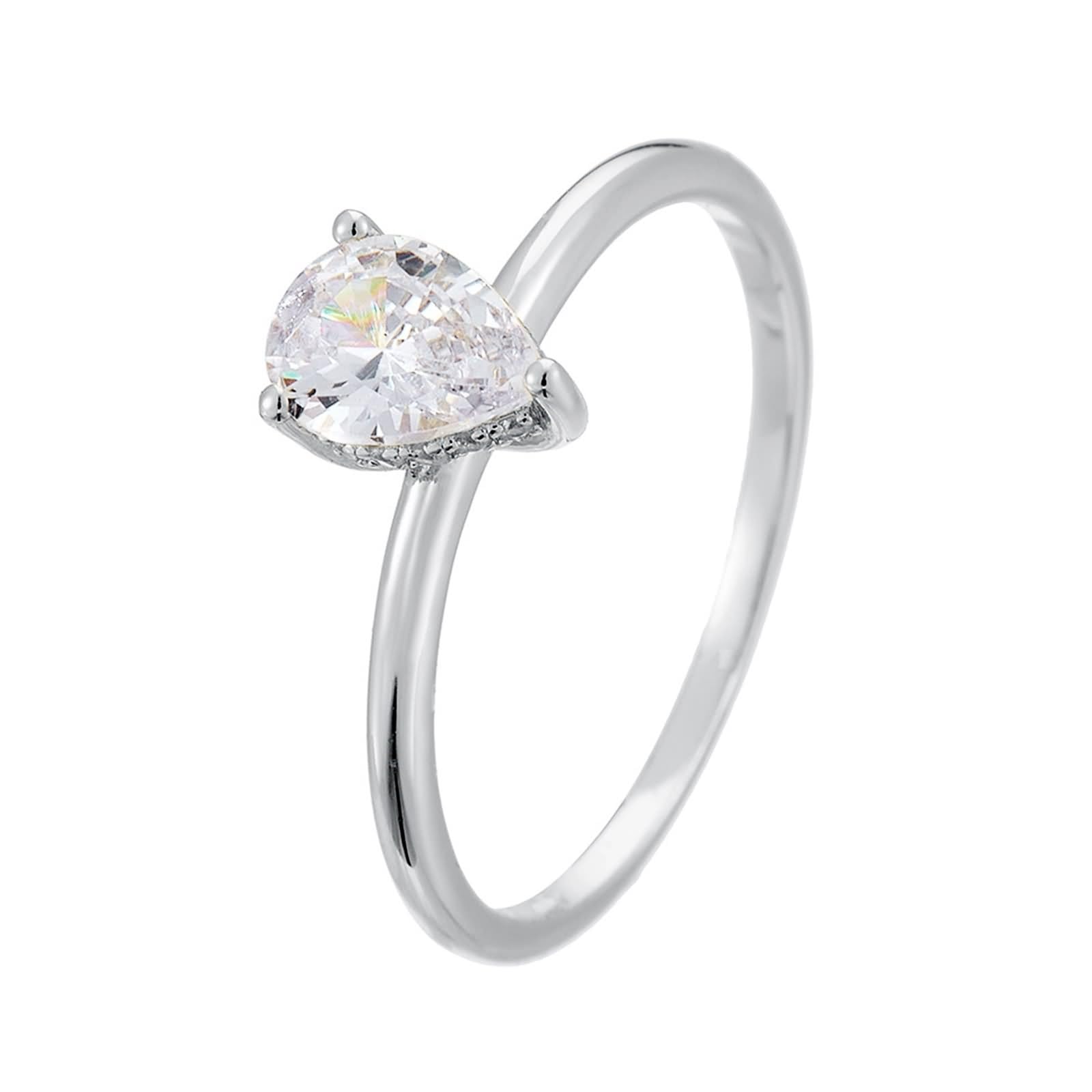 Anillo de moissanita, anillo apilable con moissanita, regalos únicos para mujer