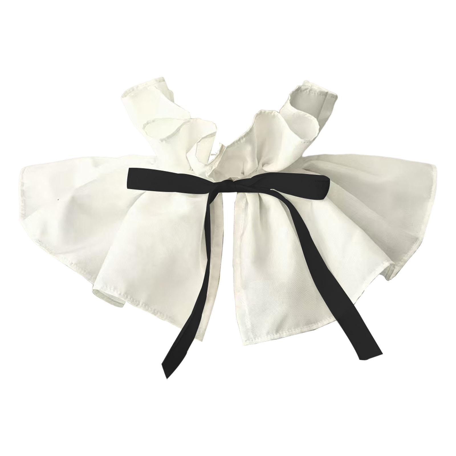 Detachable Collar Detachable Portable Durability Easy to Wear Neck Accessory Black Ribbon Clothing Shoes & Accessories | Womens Accessories | Scarves & Wraps-image-25