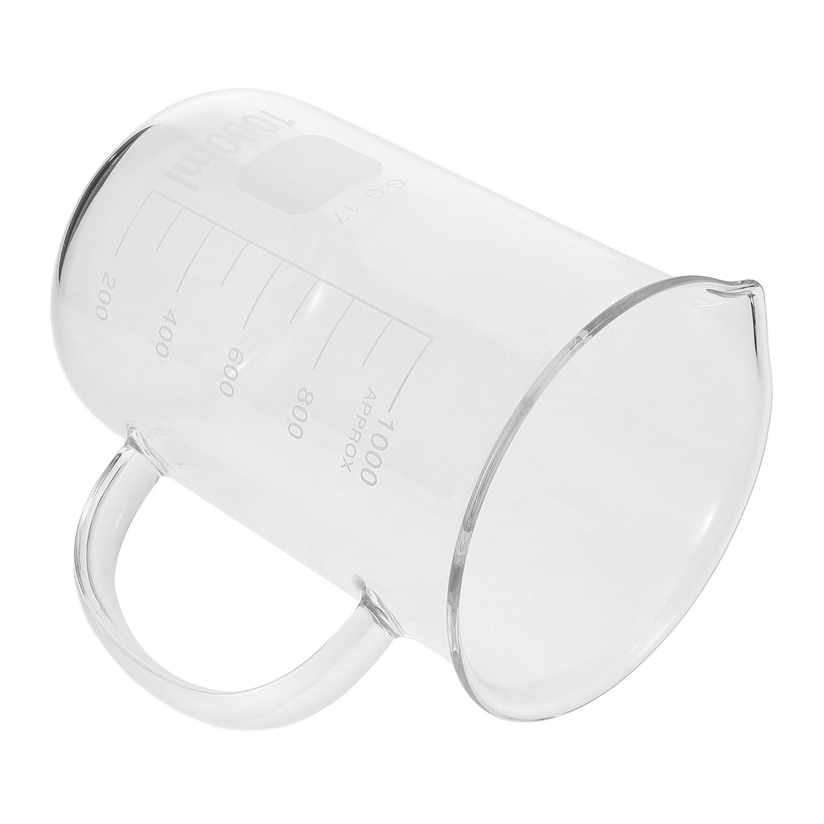 Glasbecher Messbecher mit Griff Borosilikatglas Messbecher mit Ausguss Präzises Ausgießen Vielseitiger Labor Küchenbecher