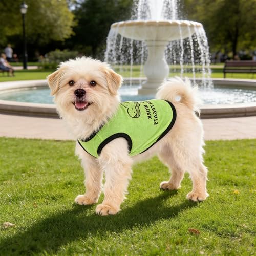 hoyuwak 4 Pieces Pet Shirts Funny Dog Printed Clothes Dog Sleeveless Vests | Cool Breathable Puppy Clothes Dog Outfit for Summer - Image 6