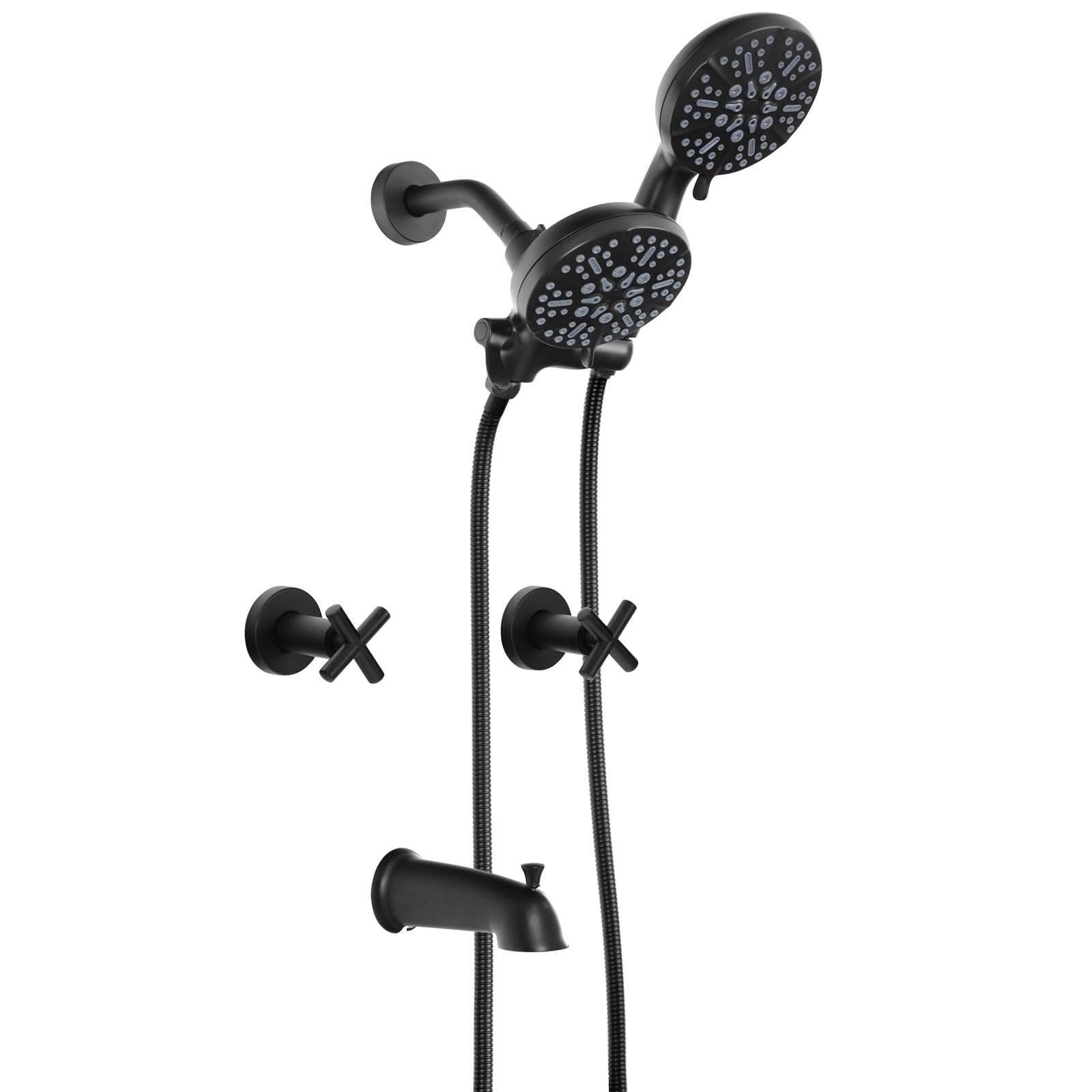 Système de pommeau de douche double 2 en 1 à double commande et jet modulable