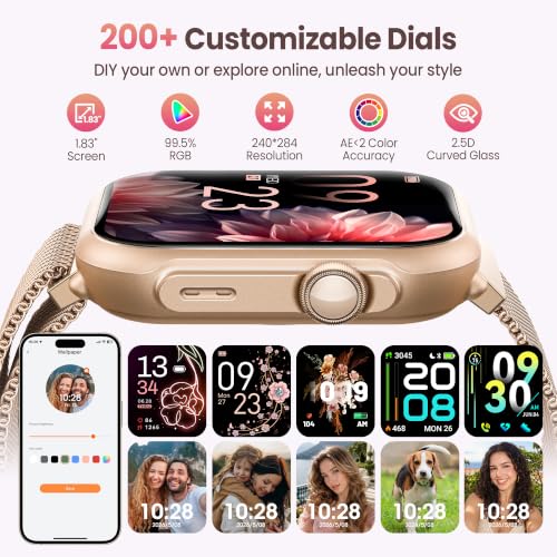 Smart Watch for Women,Fitness Smartwatch,Fitness Watch Tracker with 2 Bands - image 7