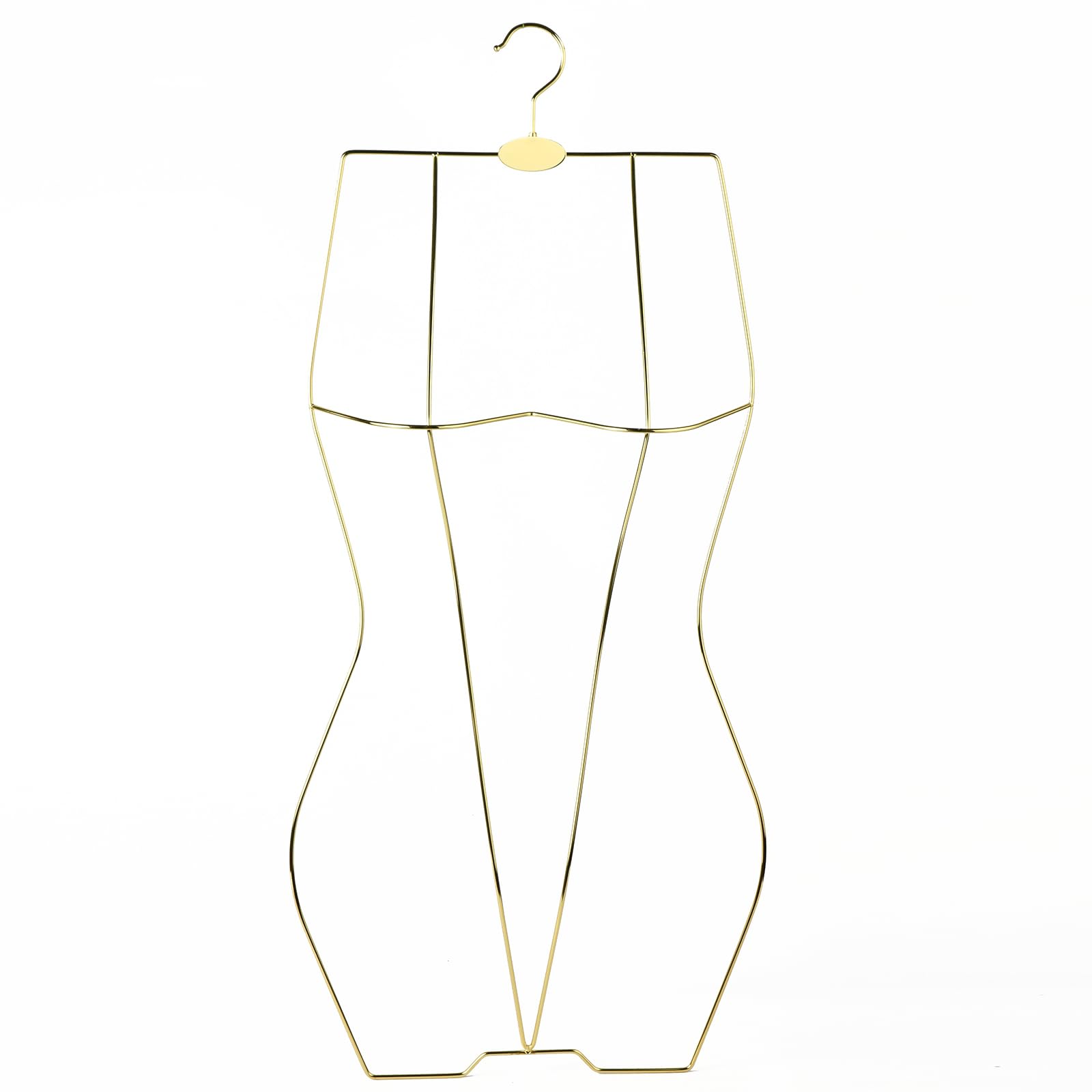 Perchas para traje de baño (dorado) 10 perchas de exhibición en forma de cuerpo 3D para lencería