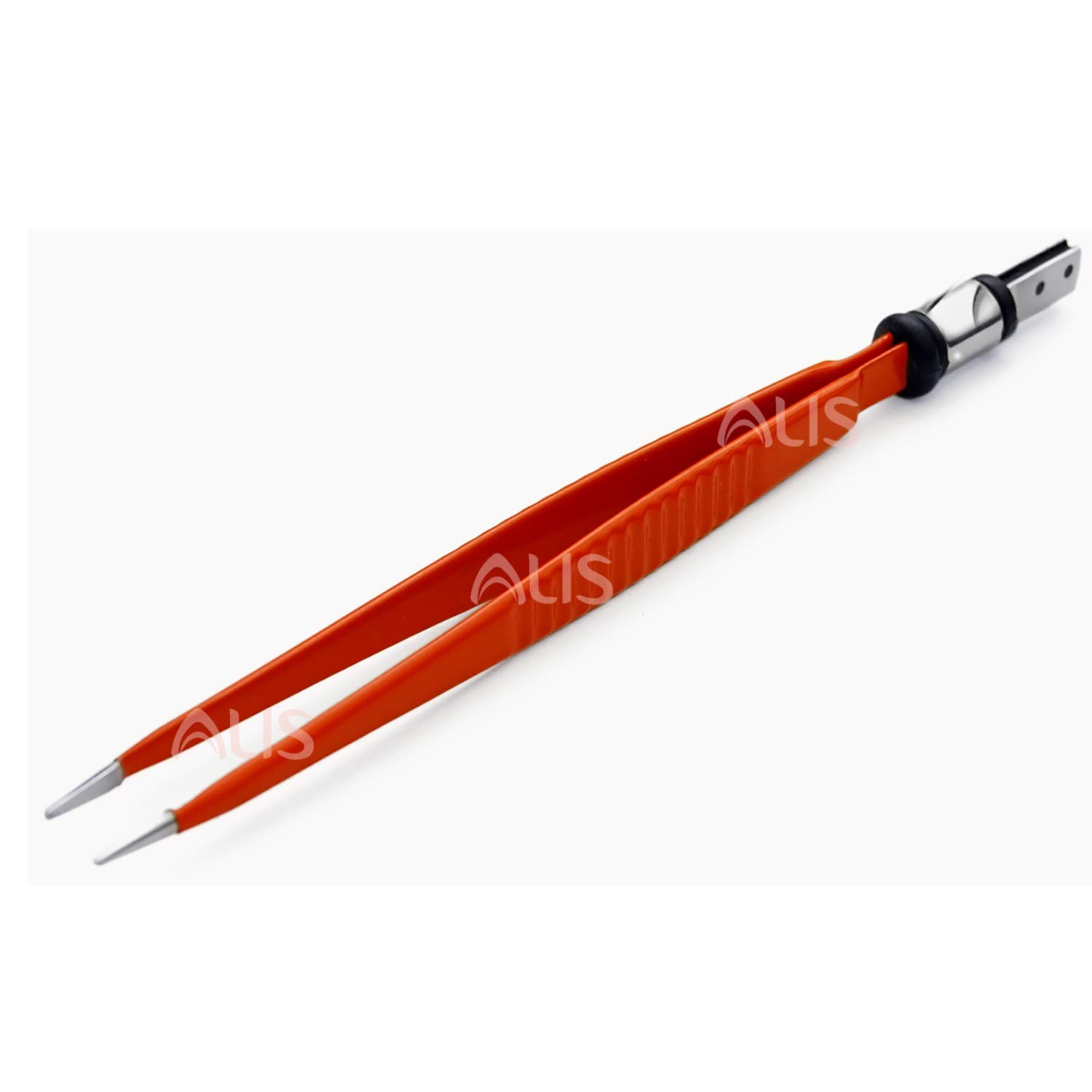 Alis Non-Stick Surgical Bipolar Forceps Straight/Bayonet Orange Reusable Fine Tip 0.5 with 8" Length (20cm Straight)