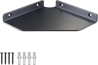 Corner Shelf Wall Mounted, Black Corner Shelf, Shower Shelf, Floating Corner Shelf – 3mm Aluminum Matte, for Bathroom Kitchen Living Room, 6 Inch Holds Phone, Plants, Speaker