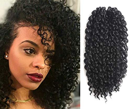 Difunee 6 packs 9 Inch Jerry Curl Hair Marlybob Crochet Hair Synthetic Braiding Hair #1