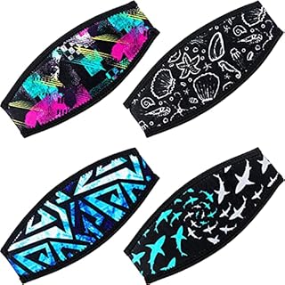 4 Pieces Diving Mask Slap Straps Cover Neoprene Dive Mask Strap Swimming Waterproof Mask Strap Cover Dive and Snorkel Mask Strap for Men and Women Water Sports