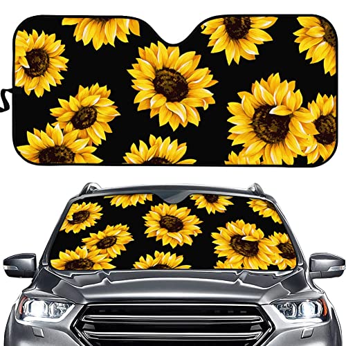 Joylamoria Sunflower Car Windshield Sun Shade Front Window Visor Sunshade Universal Fit, Protect Your Vehicle Interior. Uv Sun And Heat Blocking #TOP1