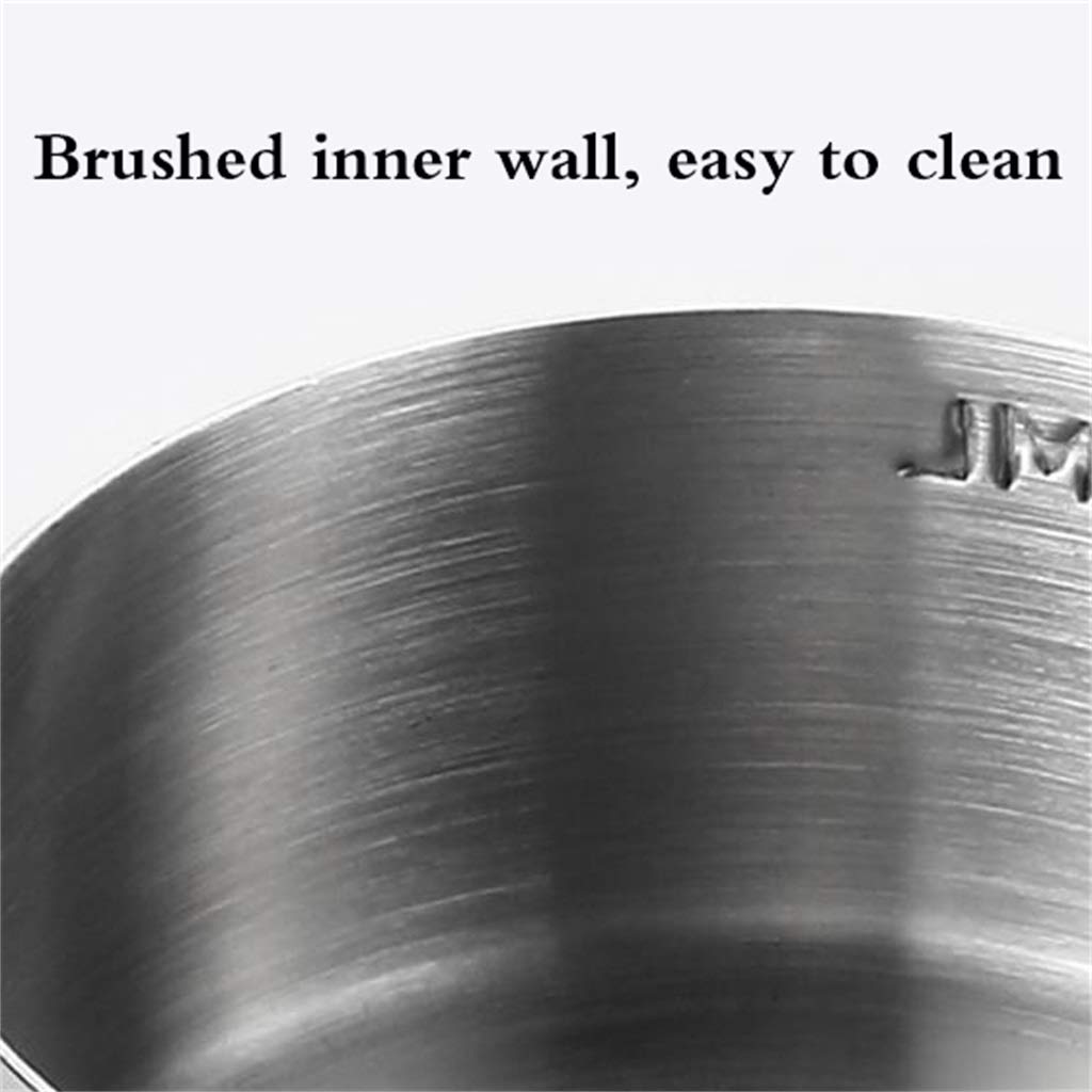 YDBC Tasse À Mesurer, Ensemble De Quatre Pièces Acier Inoxydable Clair Échelle Paroi Intérieure Brossée Facile À Nettoyer Outils De Cuisson